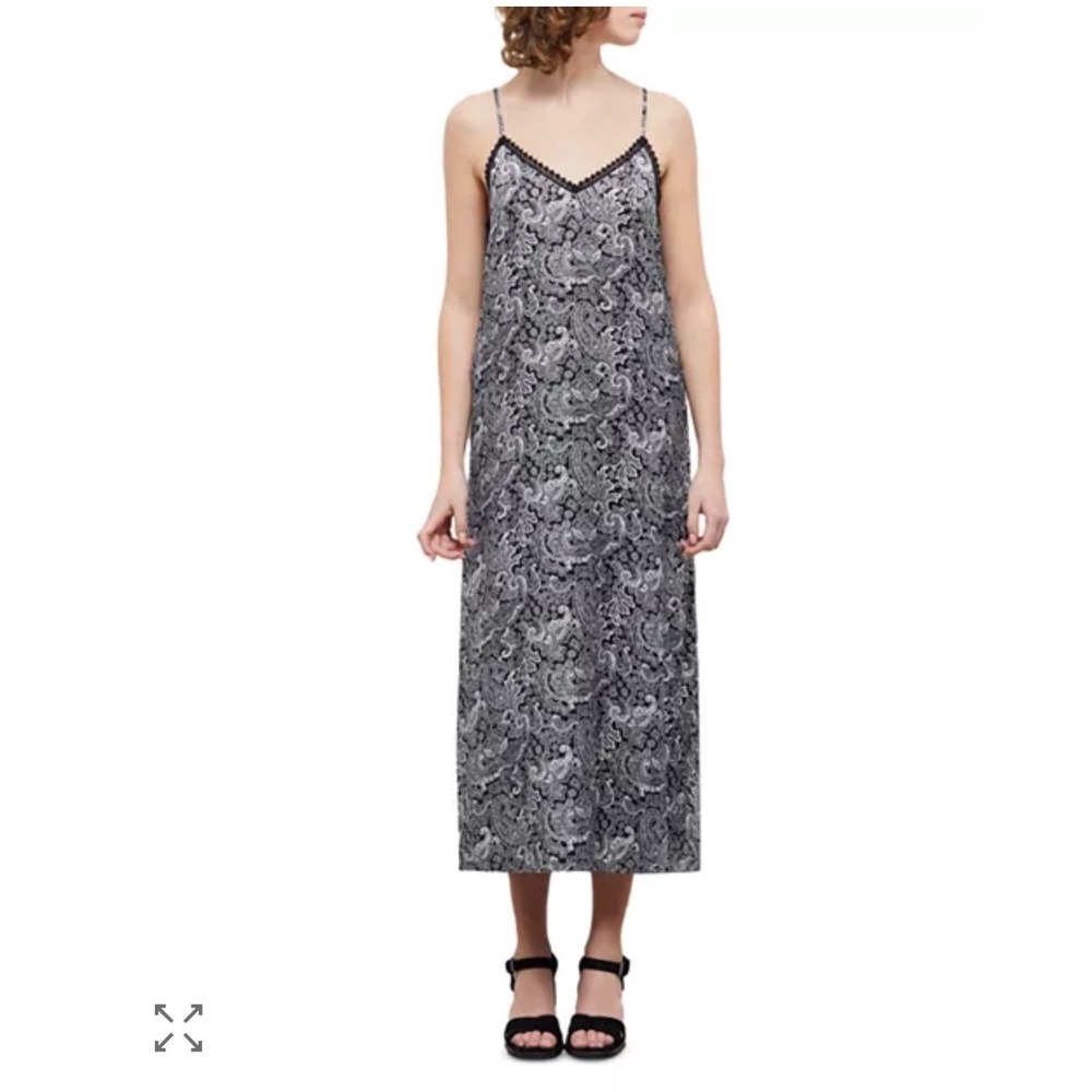 The Kooples Lace Paisley Print Slip Midi Dress Women sz 1 / US Small Whimsigoth